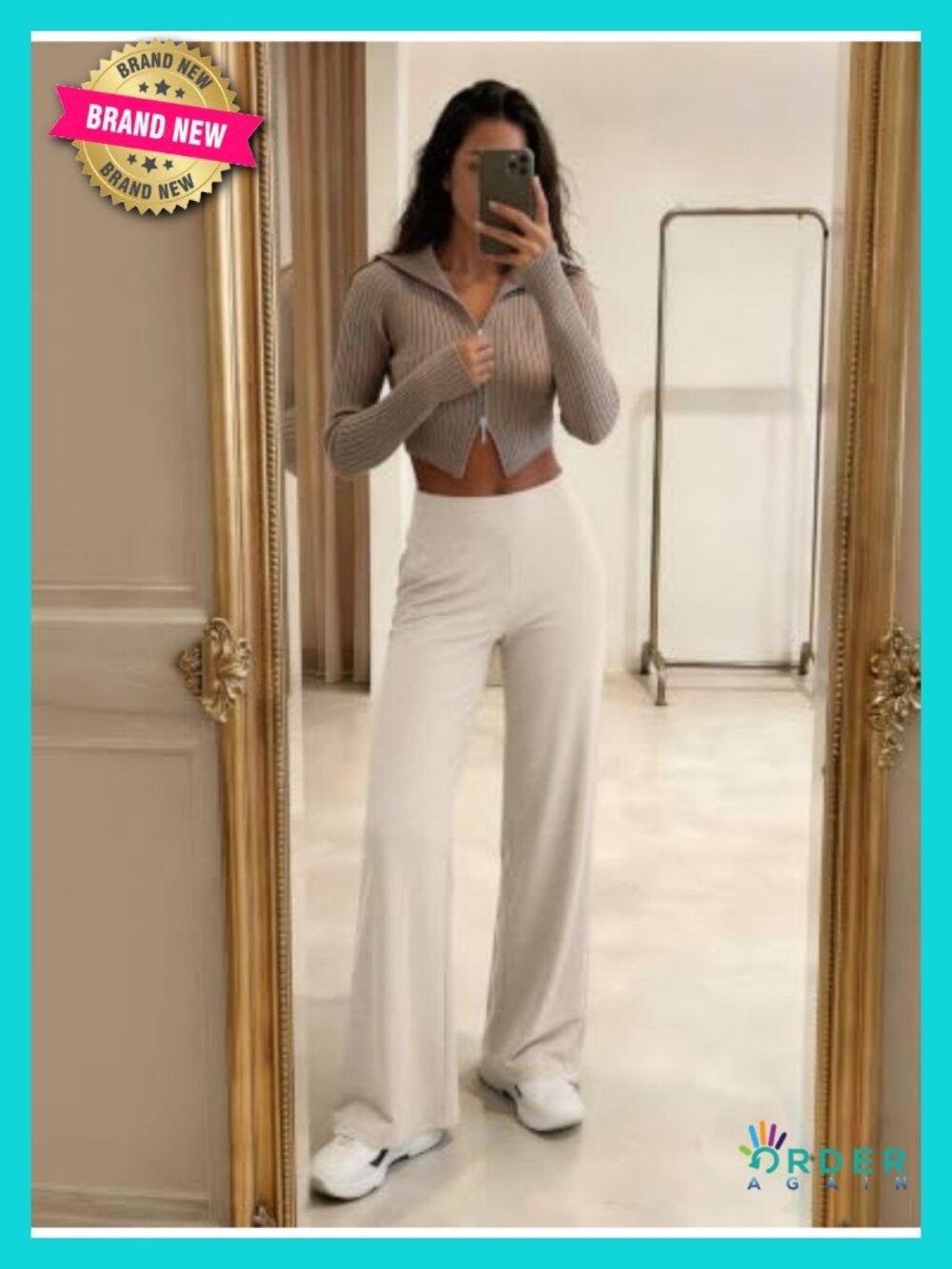 Women's Ultra Wide Leg Lounge Pants with Pockets, 29" / 31" Inseam - Picture 2 of 5